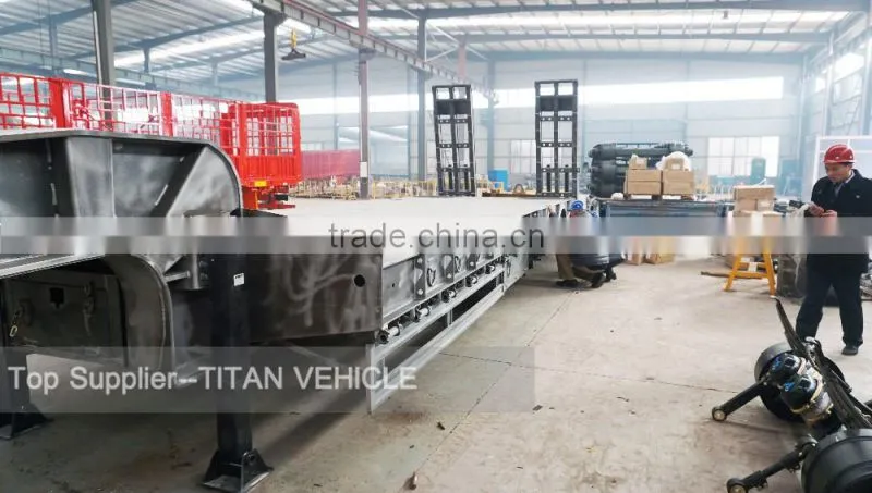 used low bed trailer , Second-hand low bed truck trailer excavator trailer