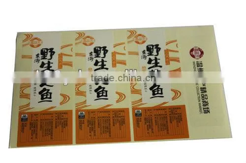 2014 High quality waterproof transparent pvc sticker printed