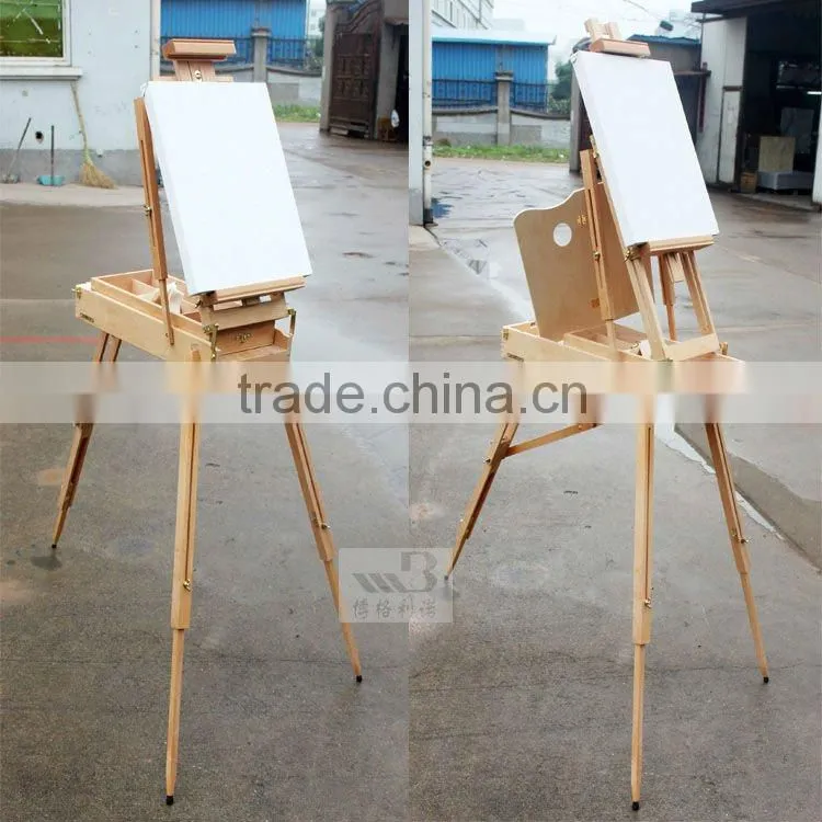 in stock 145cm three legs wooden sketch box easel lady easel box