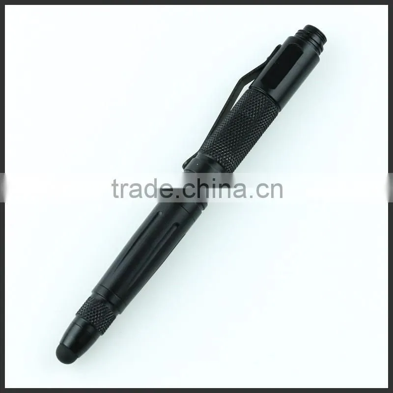 Perfect design tactical outdoor ball pen with knife and touch screen tip as survival tool