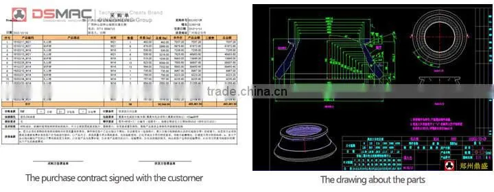 Terex spare parts- cone crusher concave, cone crusher spare parts with longer serve life (from OEM manufacture)