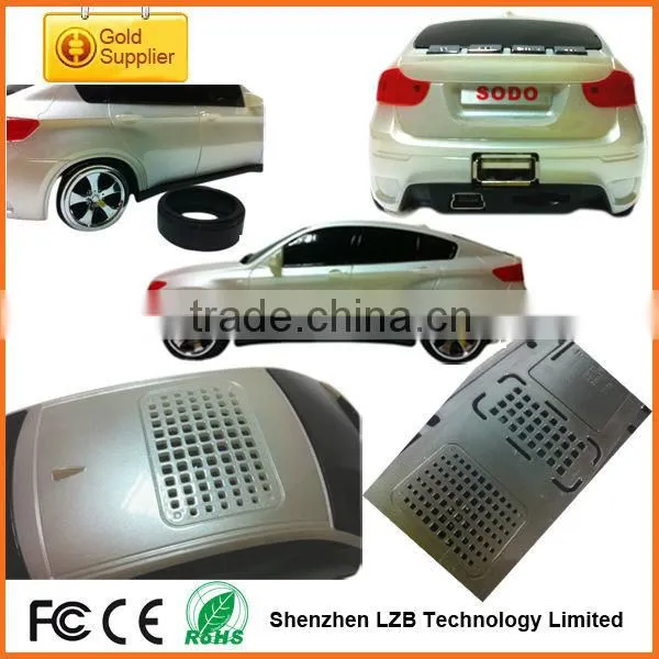 with fm radio car shape speaker with USB charger,wireless Portable mini Audio Player