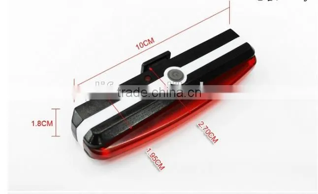 USB Rechargeable Led Bike Bicycle Laser Beam Rear Tail Light Strobe Light lamp On Bike