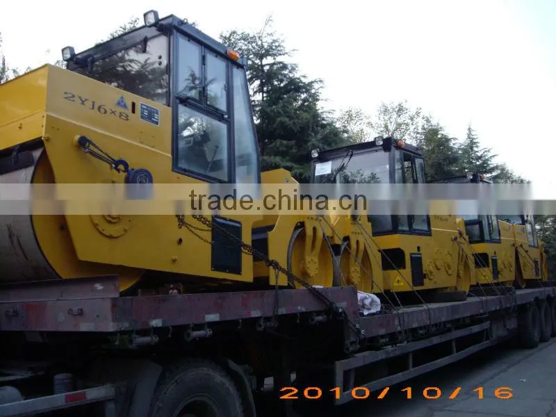 Widely used double drum static roller 2YJ6*8 with comfortable cab easy to operate