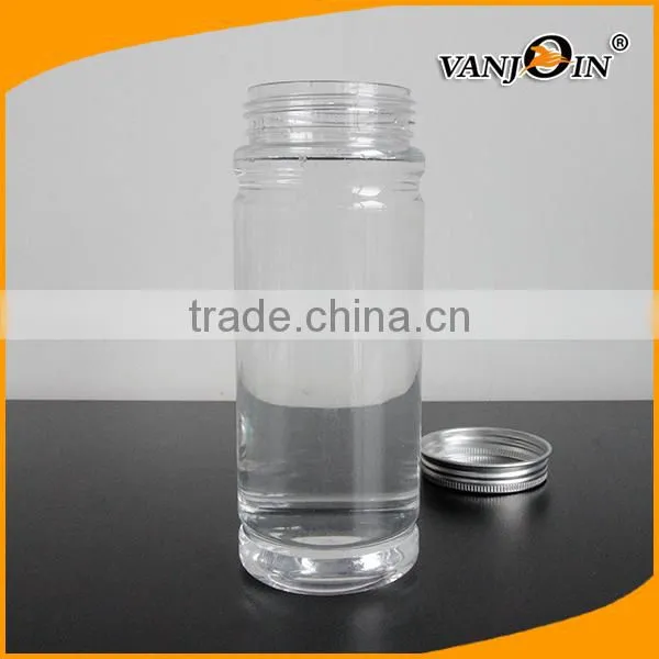 Empty Food Grade Plastic Food Storage Jars 330ml with Aluminum Cap