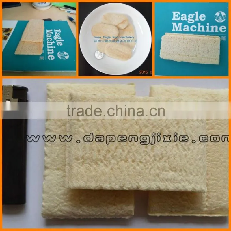 Puffed extruded dried bread biscuit pan cutting making machine processing machinery line