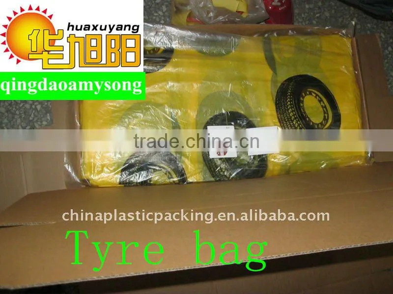 WHOLESALE! printed Plastic Tyre rubbish Bags on roll to protect tyre