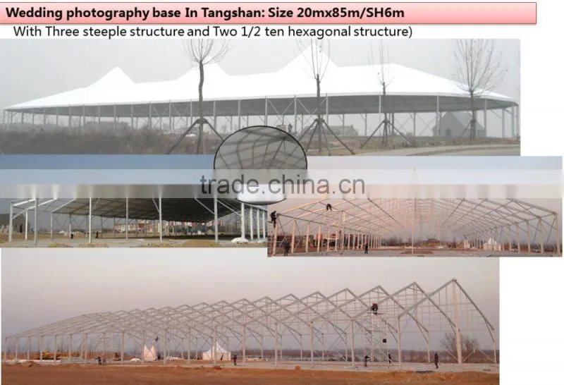 Aluminium frame high peak frame tent with accessories