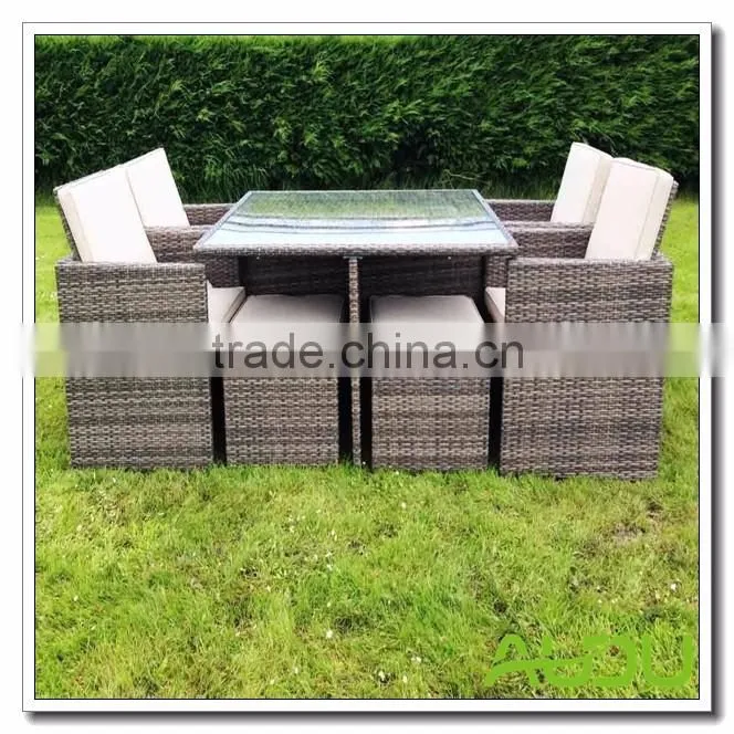 Audu 9 Pieces Outside Polyrattan Furniture Garden