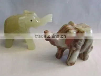 natural jade decorative sculpture lovely elephant statues
