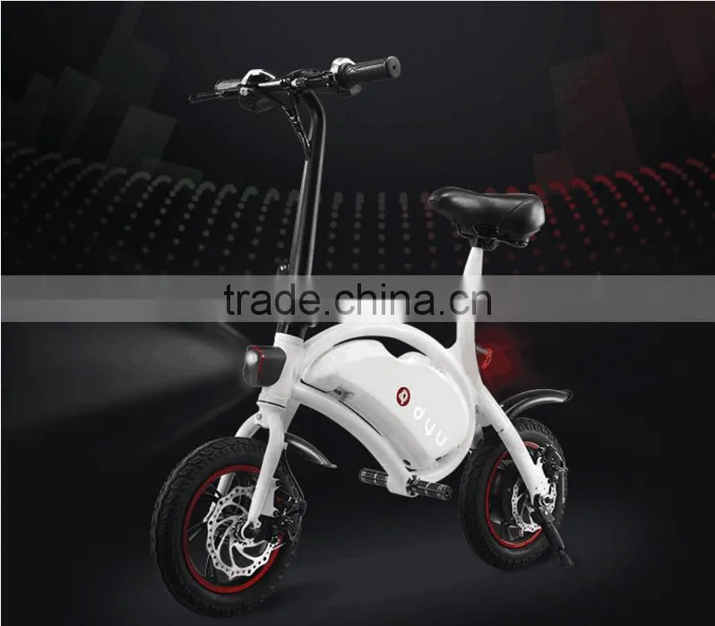 Mini Light Smart Mobile APP Control Electric Folding Bicycle, Colorful 36V 350W Aluminum Alloy 12inch Fold Electric Bicycle