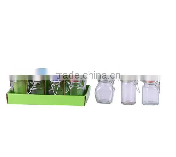small glass condiment set