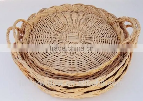 Harmless wicker food diaplay basket display tray