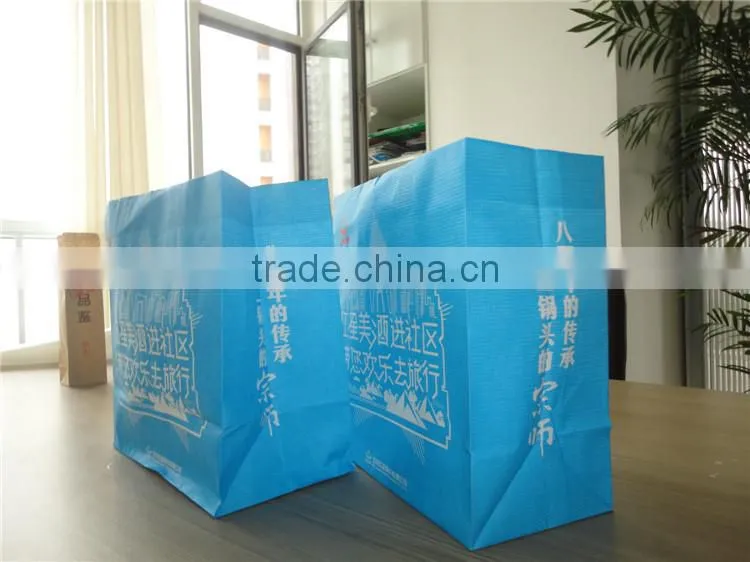 Customer Ordered Logo Printing warp and weft paper tote bag