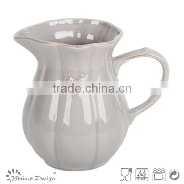 Emboss Crockery Stoneware Houseware colorful Pitcher