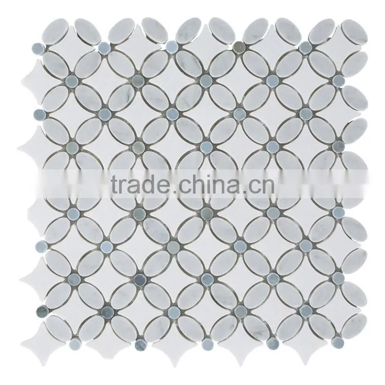 MM-CV277 Good quality wholesale natural stone chinese flower marble mosaics tile