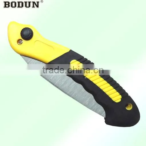 B9004 Good style yellow with black ABS and TPR folding saw&pruning saw&hand saw