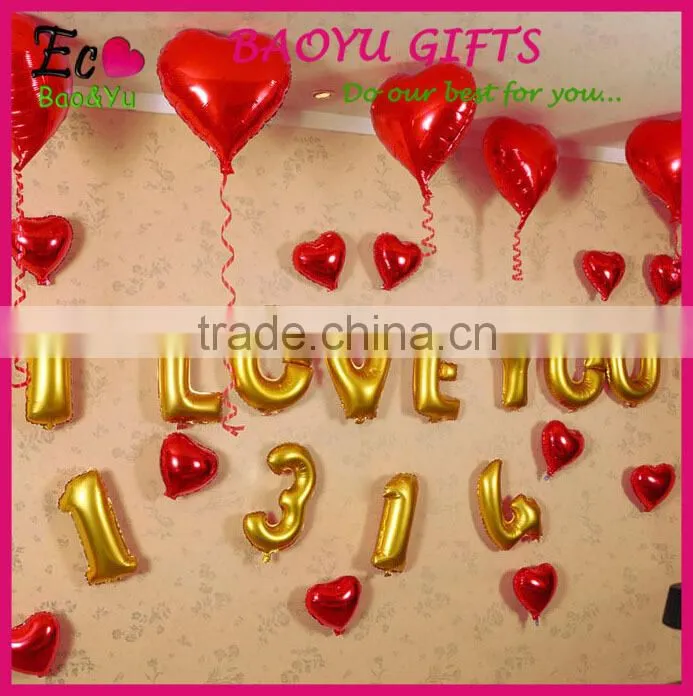 Inflatable letter Foil Balloons helium Birthday /Wedding party Decorative Foil Balloons