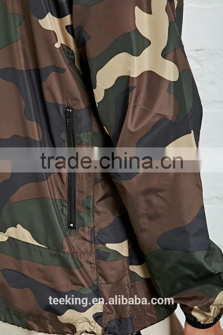 2017 fashion custom winter camo wind breaker