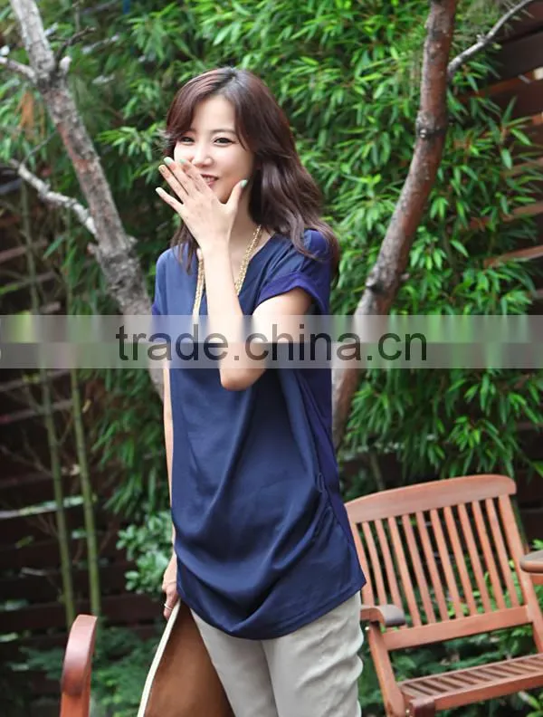 2015 new fashion female cotton T-shirt V-neck T shirt women clothes summer t shirts for women