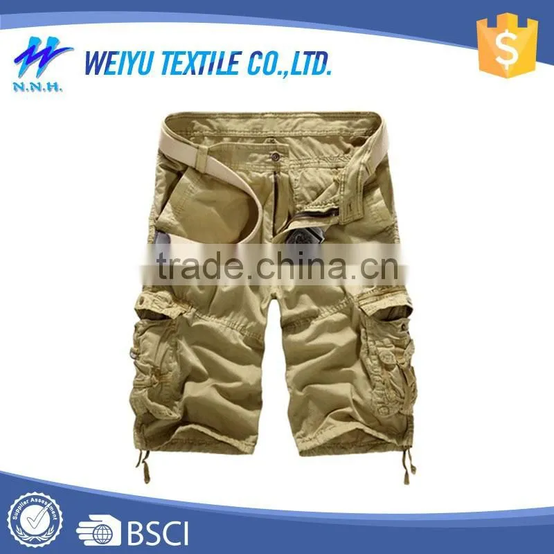 Custom multi color 6 pocket cargo shorts for man