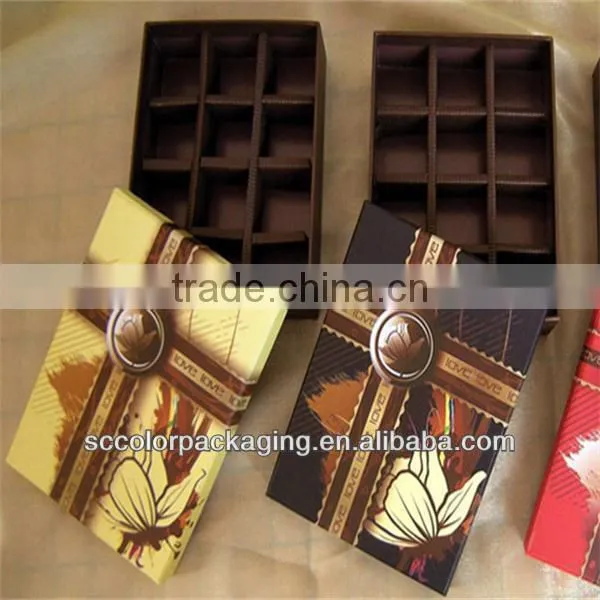 Factory sales of high-grade chocolate box, with a box of chocolate grid