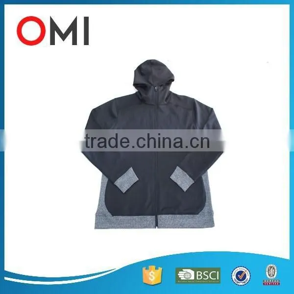 2016 Casual Adult Men Pocket Long Sleeve Blank Hoodies with zipper
