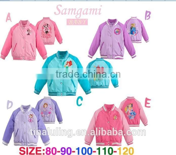 2015 new girls princess cartoon pullover sweatshirt without hood