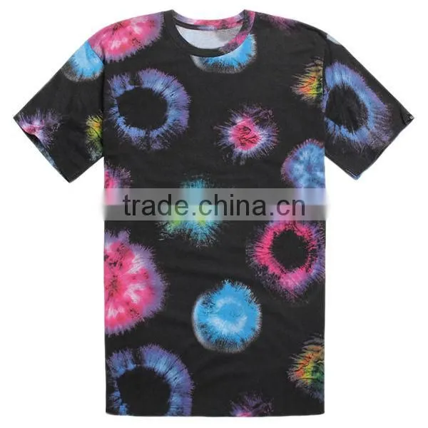 bright colorful full sublimation print t shirt for men
