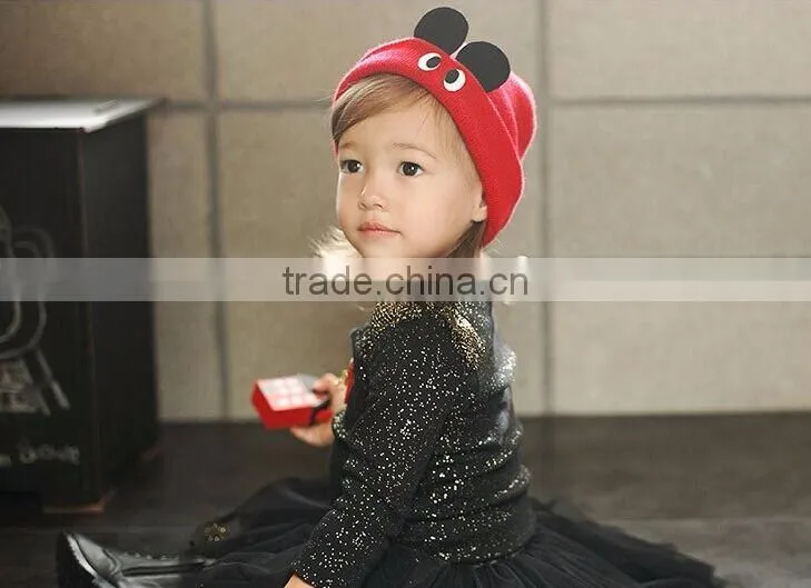 F10018H Fashion Kid Knit Caps Children Cartoon Hats