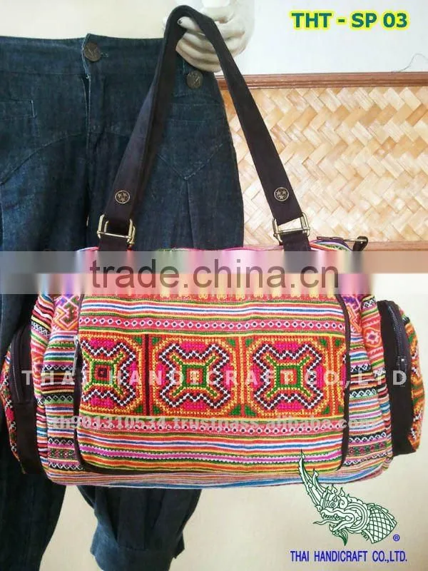 Embroidered HMONG Hill Tribe Tote Handmade Hand Bag and Shoulder Bag