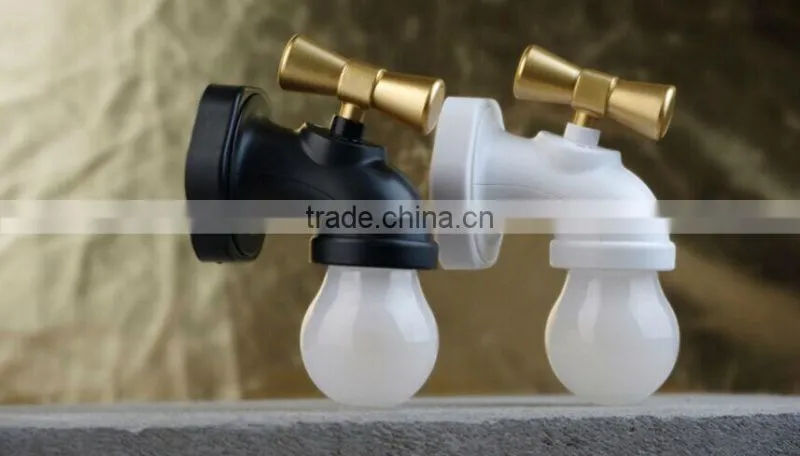 Retro faucet night light light control induction LED table lamp wall lamp