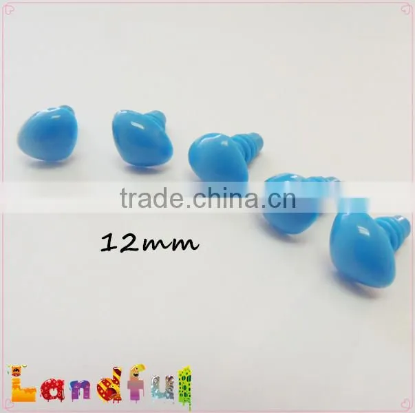 12mm Blue Safety Triangle Nose Plastic Craft Nose Plush Animal Nose