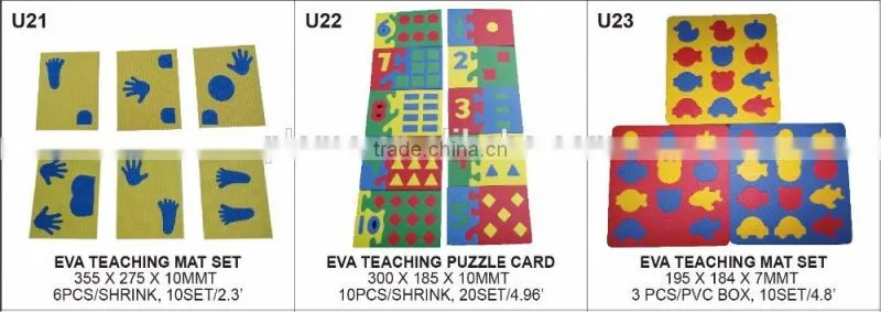 9 pcs EVA Foam Zoo Puzzle Mat For Kids