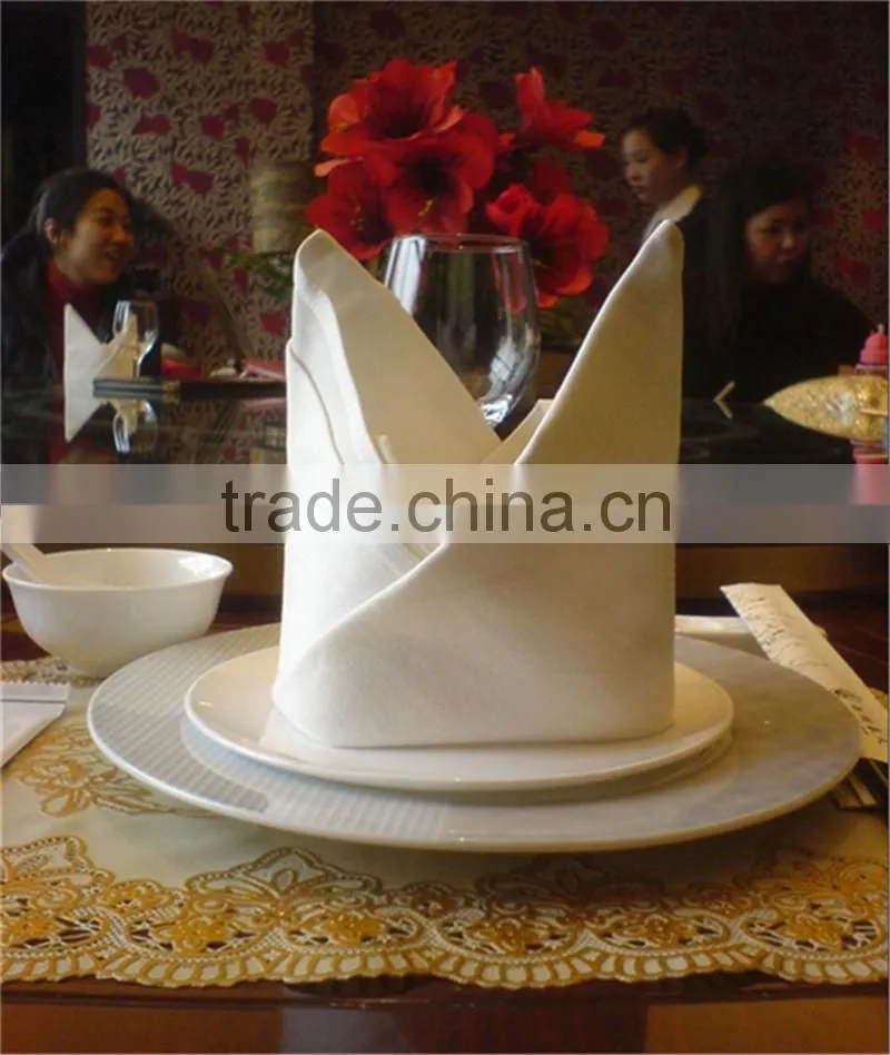 5 Star Hotel Recycle Polyester Hotel Table Napkin in Guangzhou