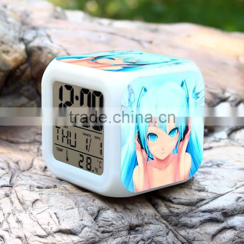 (Hot Games) Dota character clock,Led calendar alarm clock, digital projector led alarm clock