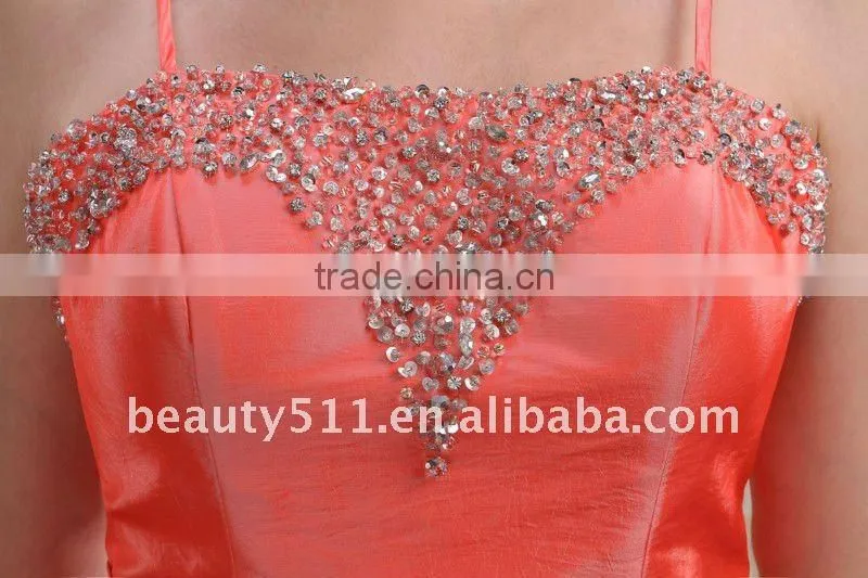 short party cocktail dress Beaded pleated Taffeta Short Party Dress AS028