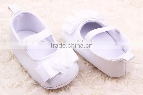New Sweet Anti-slip Flat Flower Princess First Walkers PU Baby Newborn Shoes