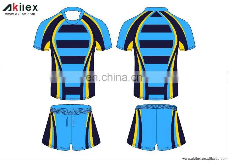 2016 manufacture custom sportswear rugby jersey with sublimation