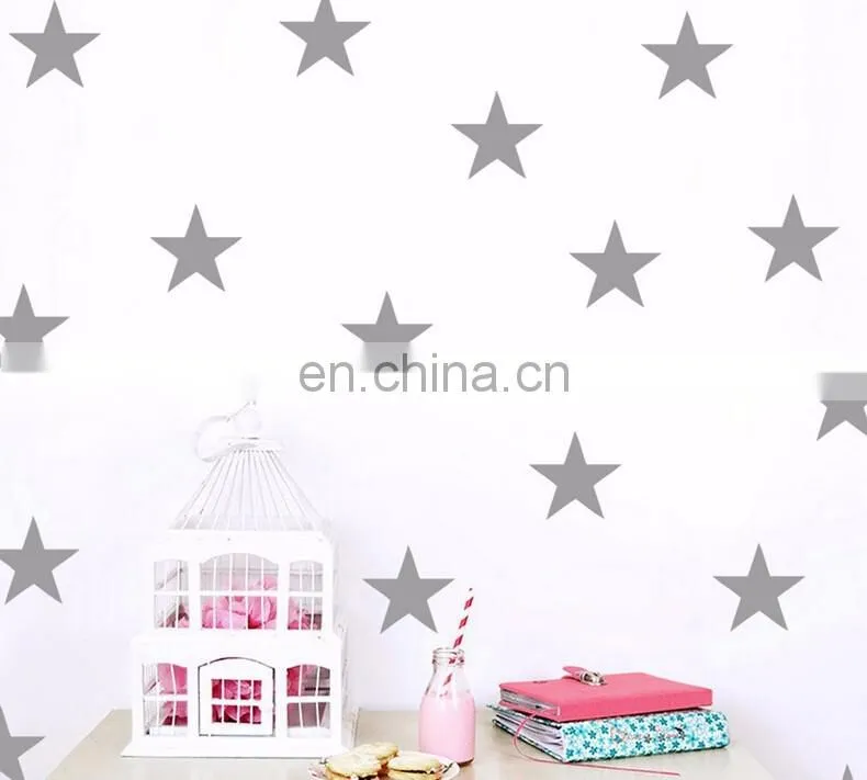 Ins Style Colorful Star Shape Vinyl Wall Sticker Children Room Home Decoration Mural Roon Decal