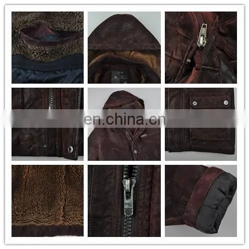 2015 mens oem brand fashion leather jackets with high quality