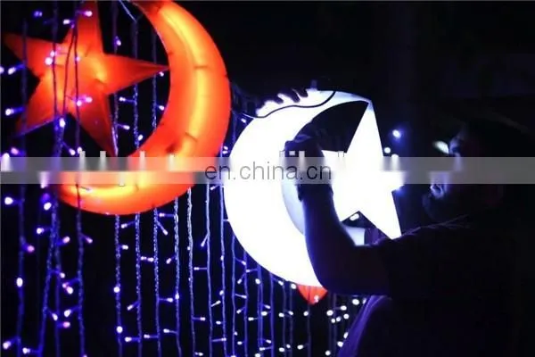 Large inflatable gilter star shaped decoration for party or event