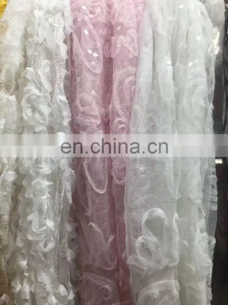 Wholesale high quality colorful beautiful polyester lace fabric for dress