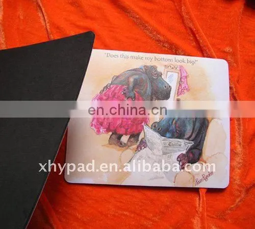 Business gift white eva backing plastic surface mouse pads custom images