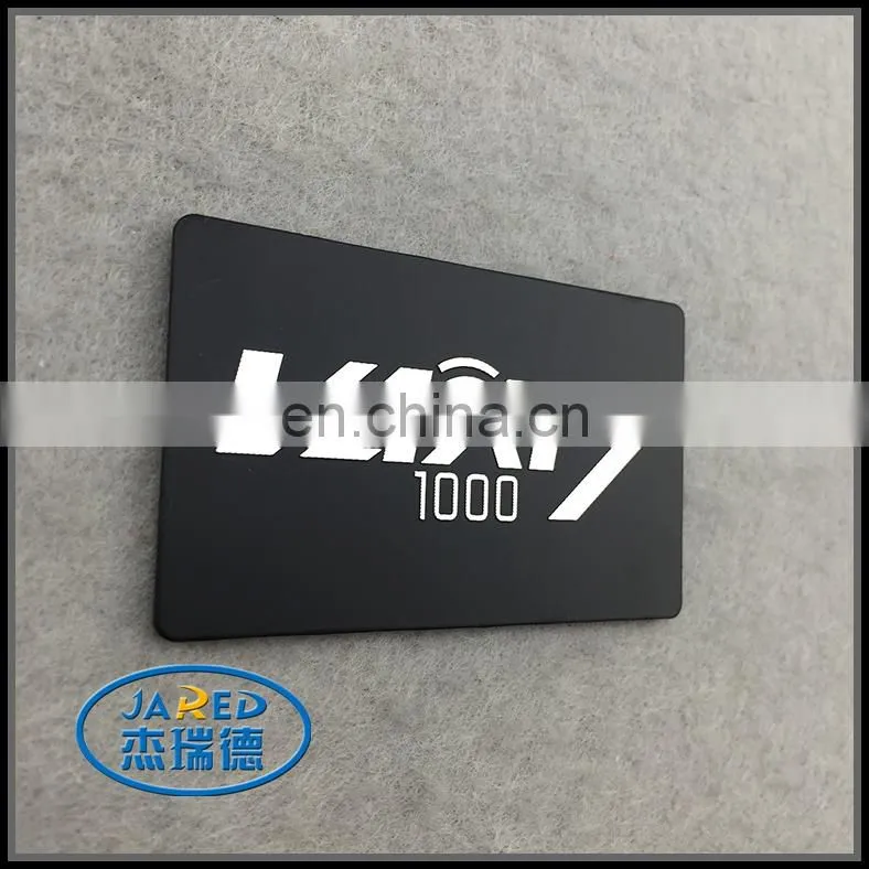 2015 Black Color Popular Handmade 3M Adhesive Customized Logo Metal Printing Aluminum Label