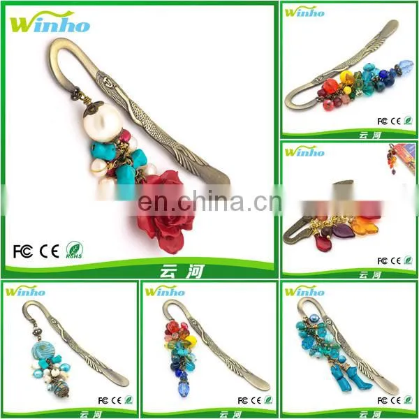 Winho lampwork rhinestone beads bookmark