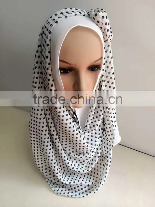 Latest design Fashion muslim long scarf one set chiffon HIJAB