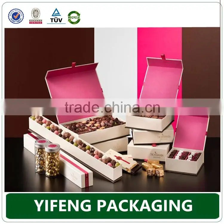 Custom decorative chocolate truffle boxes with clear lid