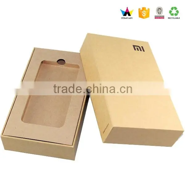 Trade Assurance Guangzhou Factory Custom Design Kraft Paper Packaging Mobile Phone Box
