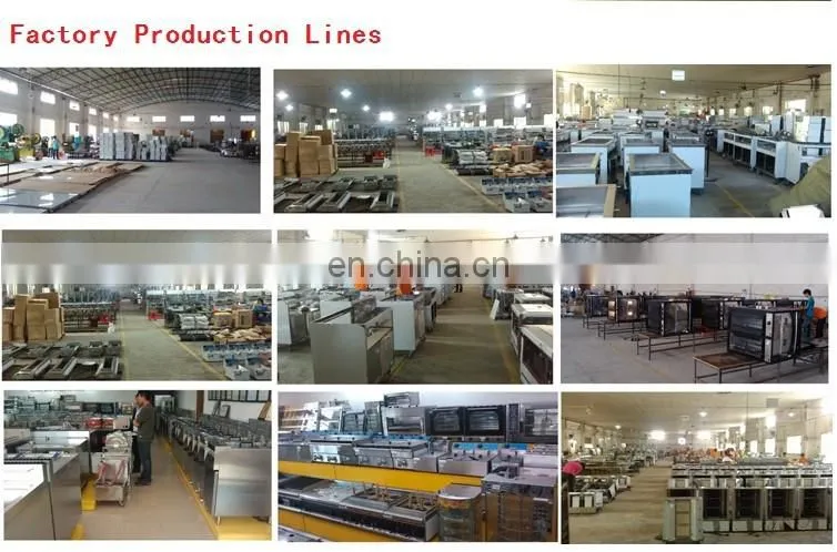 Stainless Steel Hotel Commercial Kitchen Equipment with Gas Combination Cooking Ranges